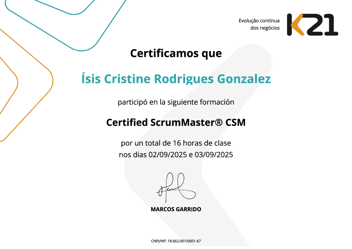 Certificado K21